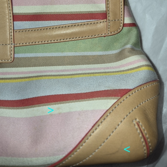 Vintage 04 Coach Soho-Hampton Striped Satchel - Picture 16 of 16
